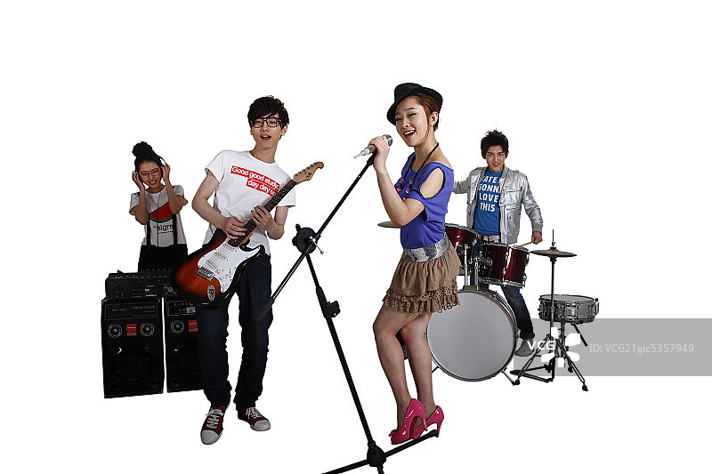 东方青年人演出图片素材