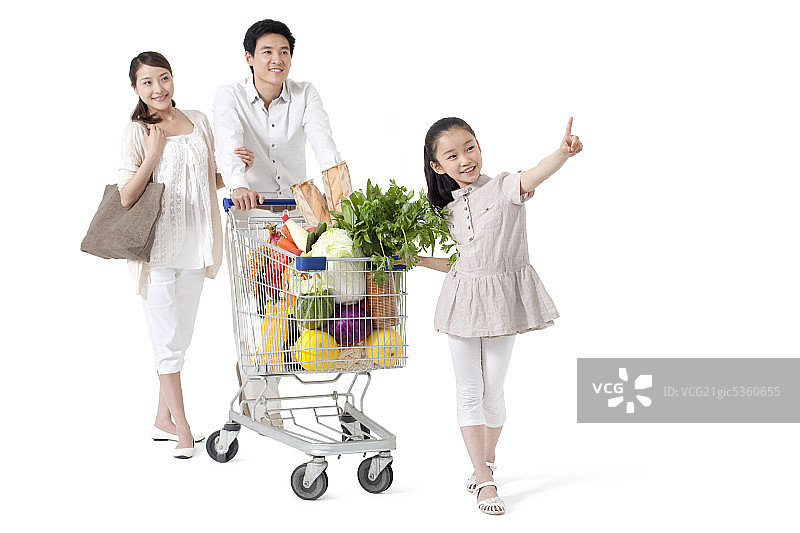 快乐家庭超市购物图片素材