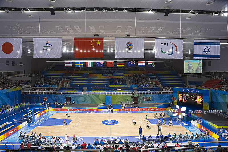 北京科技大学体育馆内部图片素材
