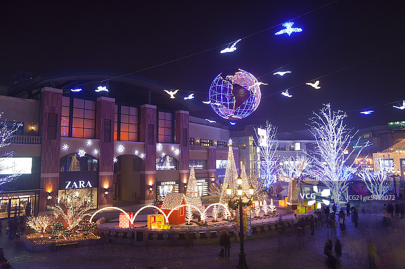 北京蓝色港湾商业区图片素材