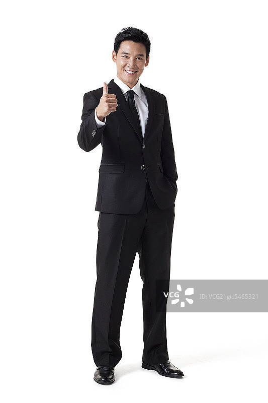 商务人士竖起大拇指图片素材