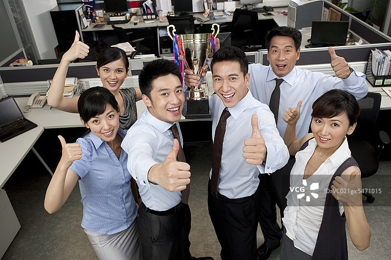 商务团队庆祝图片素材