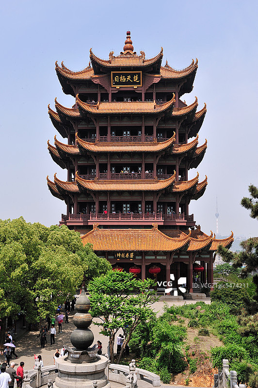 湖北武汉黄鹤楼日景图片素材