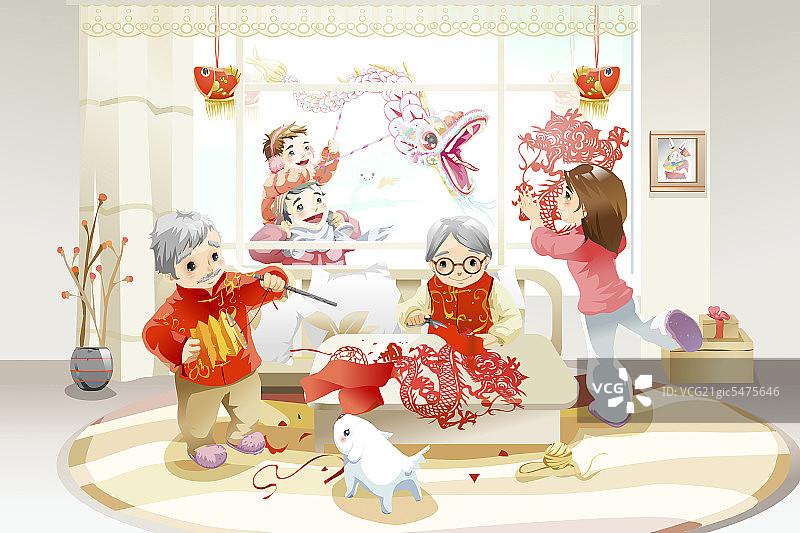 新年插画图片素材