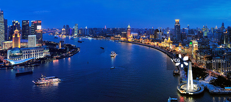 上海城市建筑夜景图片素材