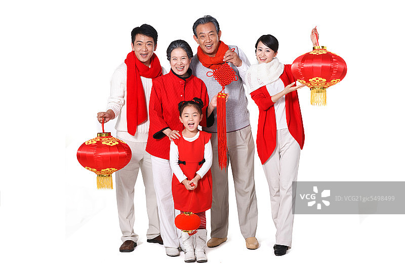 东方家庭过年图片素材