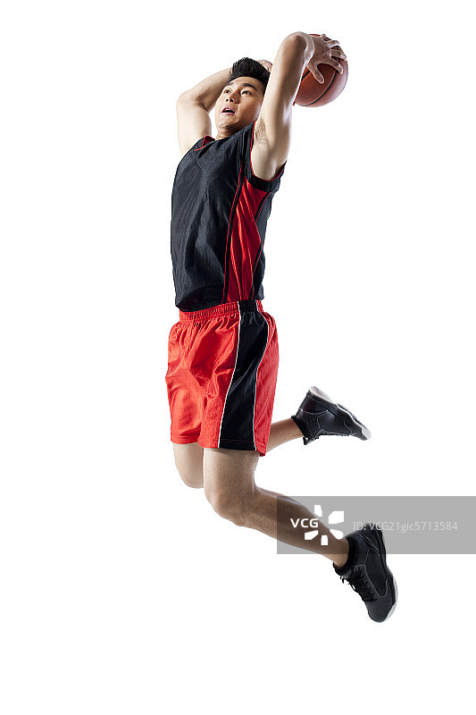 篮球运动员扣球图片素材