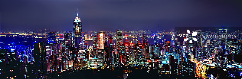 香港城市建筑夜景图片素材