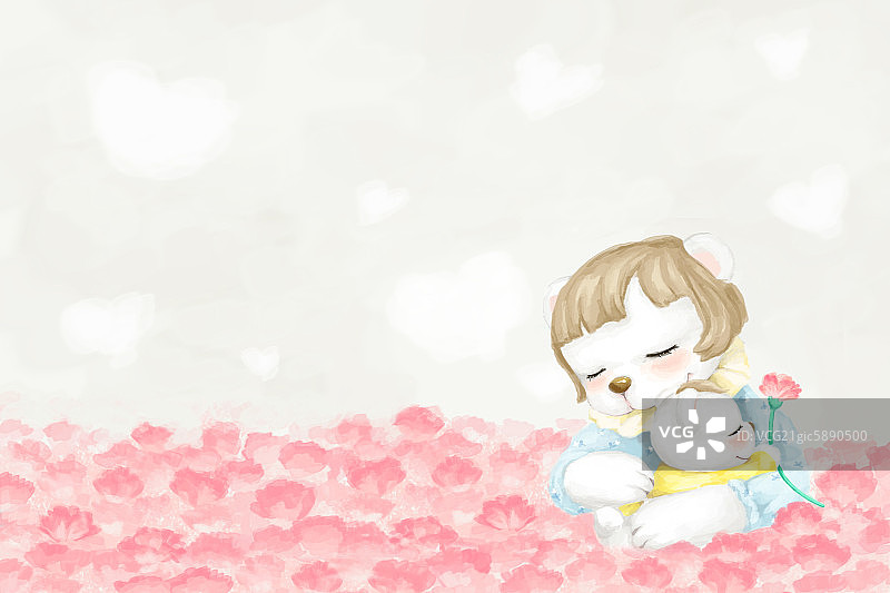 熊妈妈和熊宝宝温馨一刻图片素材