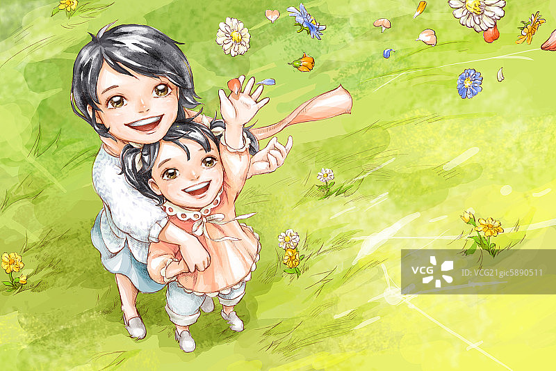 母亲节插画图片素材