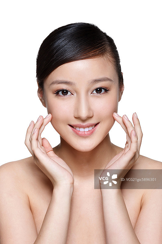 东方女人妆面图片素材