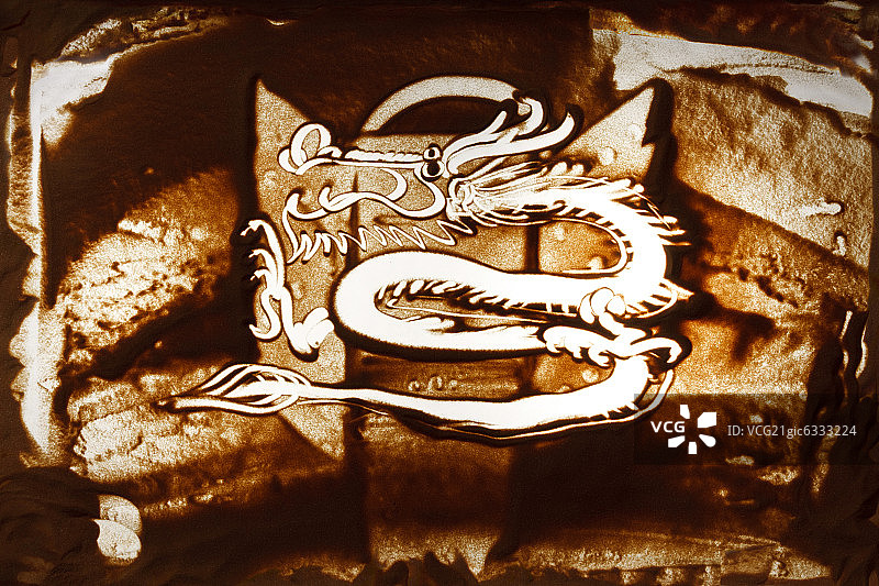 龙沙画图片素材