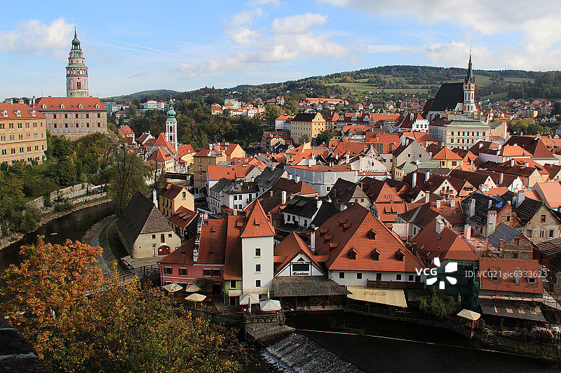 捷克古镇克鲁姆罗夫图片素材