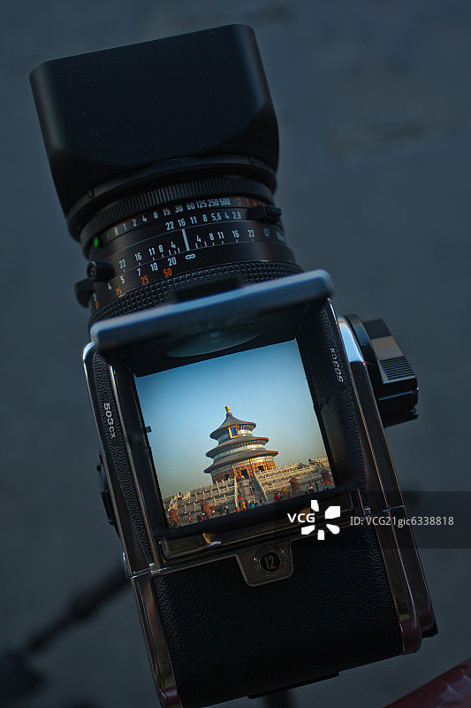 照相机镜头中的北京天坛图片素材