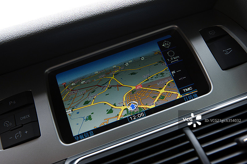 汽车内部导航仪屏幕图片素材