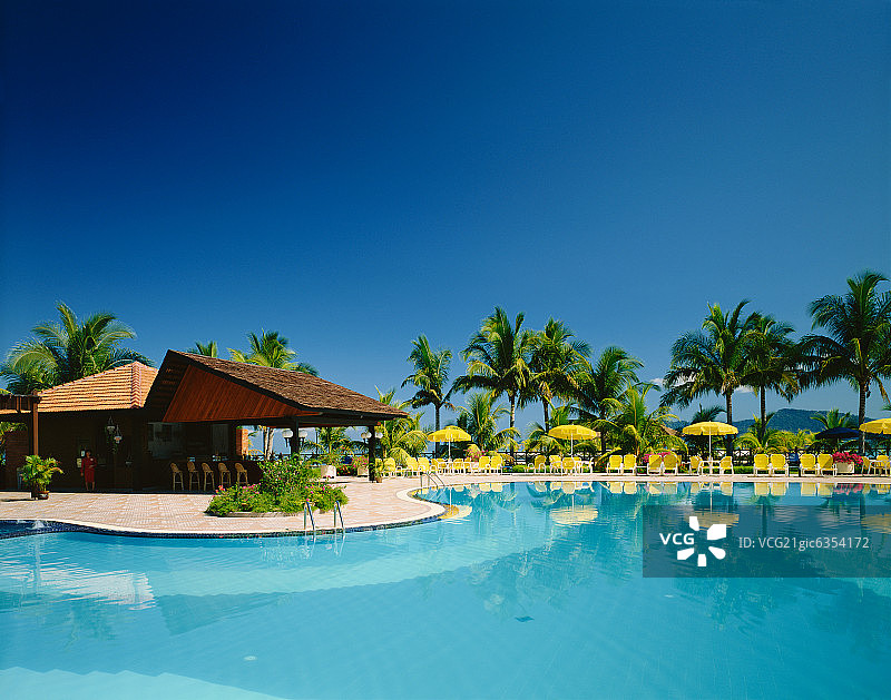 马来西亚酒店游泳池建筑图片素材