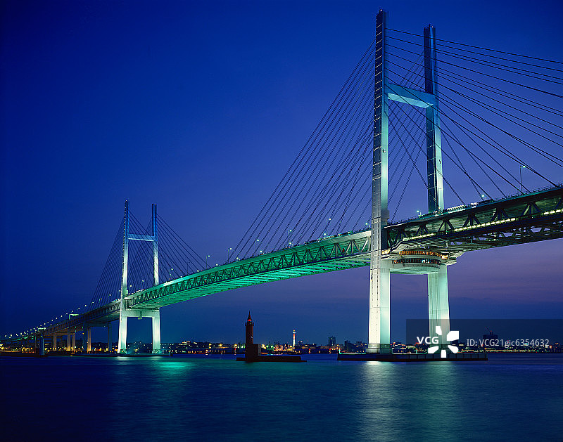 日本横滨海湾大桥图片素材