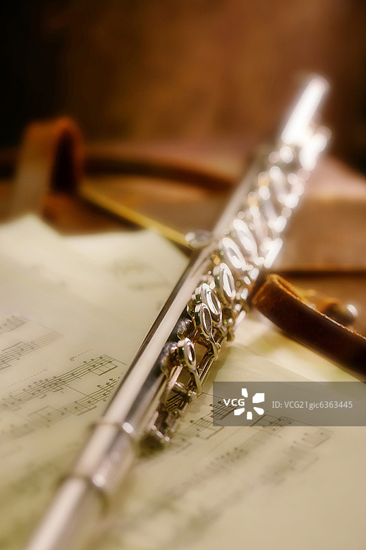 长笛特写图片素材