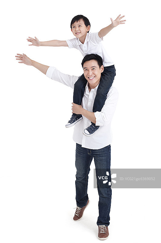 父子温馨一刻图片素材