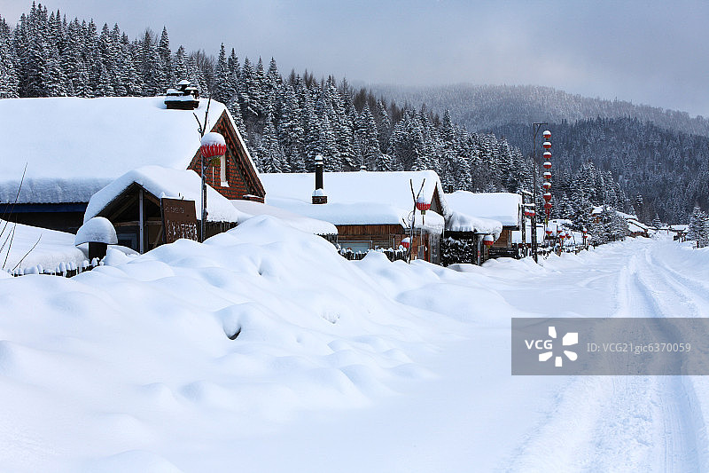 黑龙江省牡丹江市双峰林场雪乡图片素材