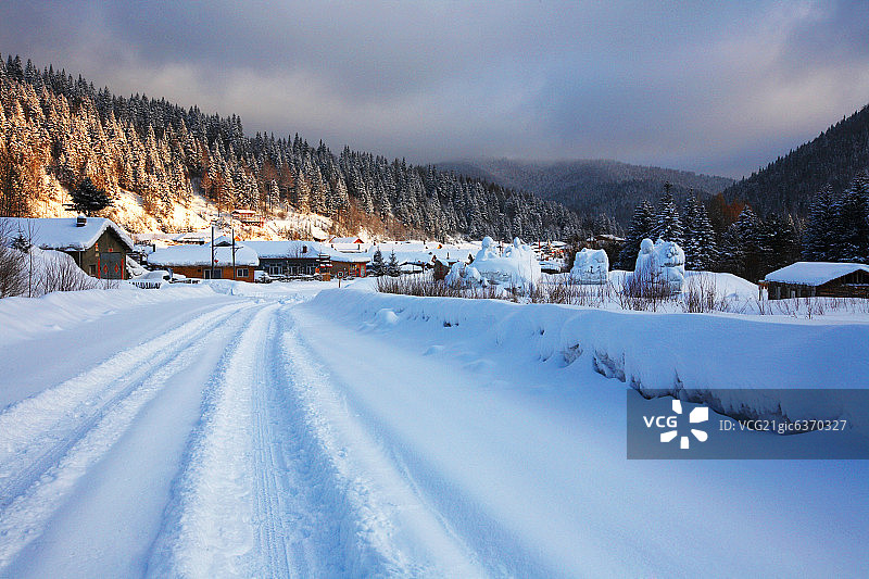 黑龙江省牡丹江市双峰林场雪乡图片素材