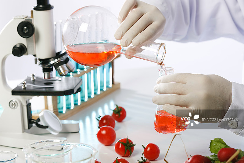 东方人搞培育科研图片素材