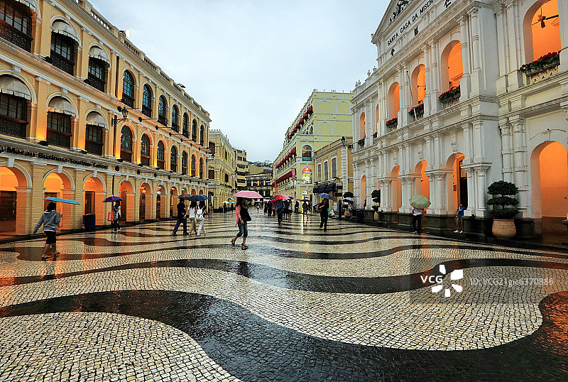 澳门议事厅广场日景图片素材