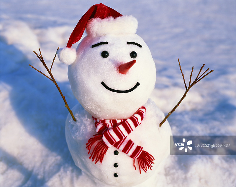 日本北海道的雪人图片素材