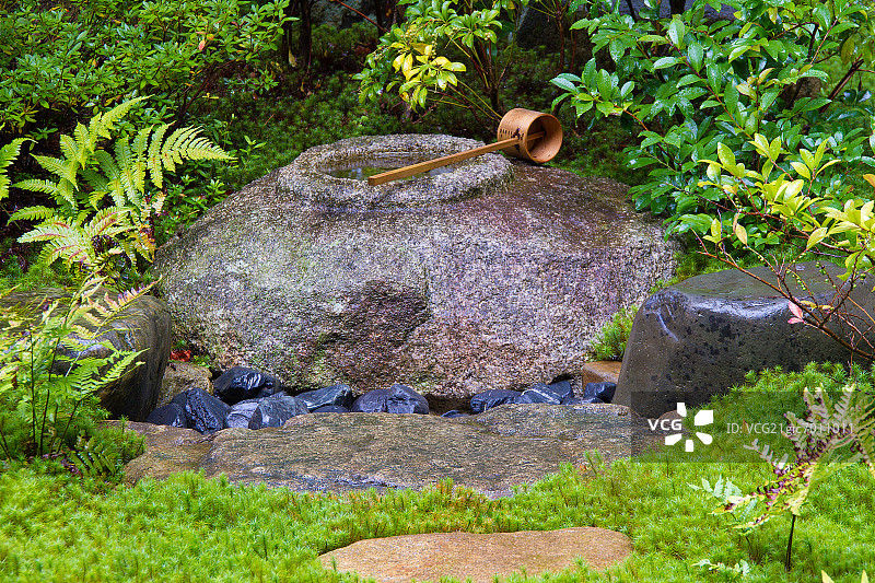 岐阜县高山市的日式传统园林图片素材
