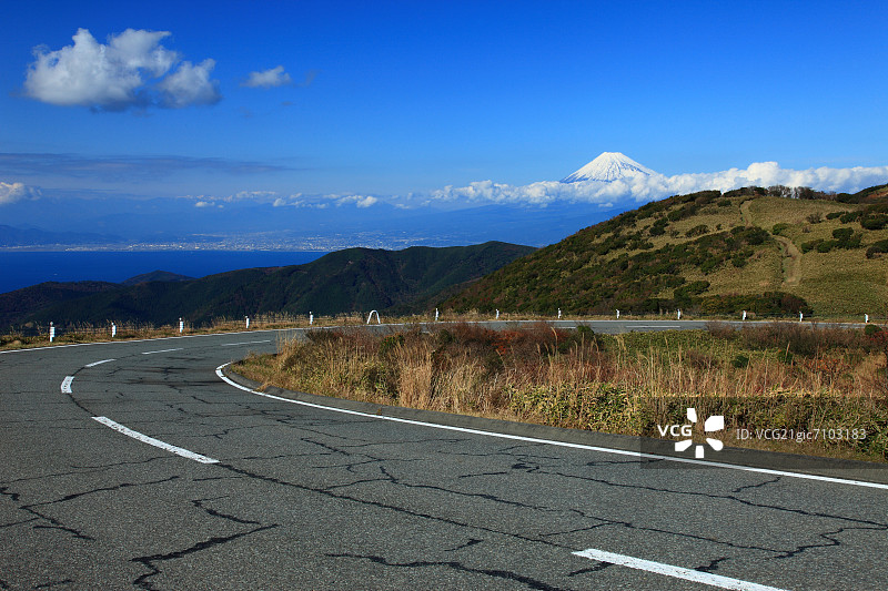 静冈县西伊豆 Skyline图片素材