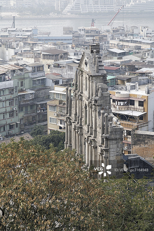 中国澳门大三巴牌坊遗址图片素材