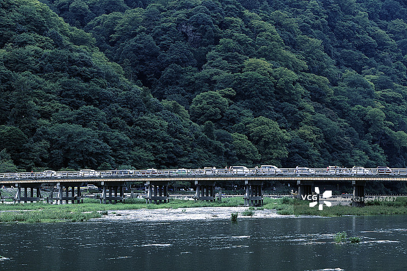 桂川和渡月桥图片素材