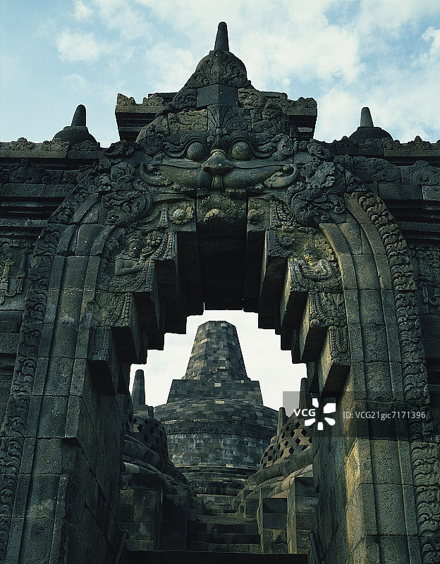 印度尼西亚爪哇岛婆罗浮屠寺庙图片素材