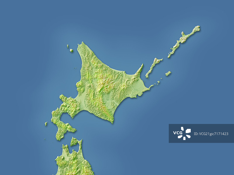 日本北海道地图图片素材