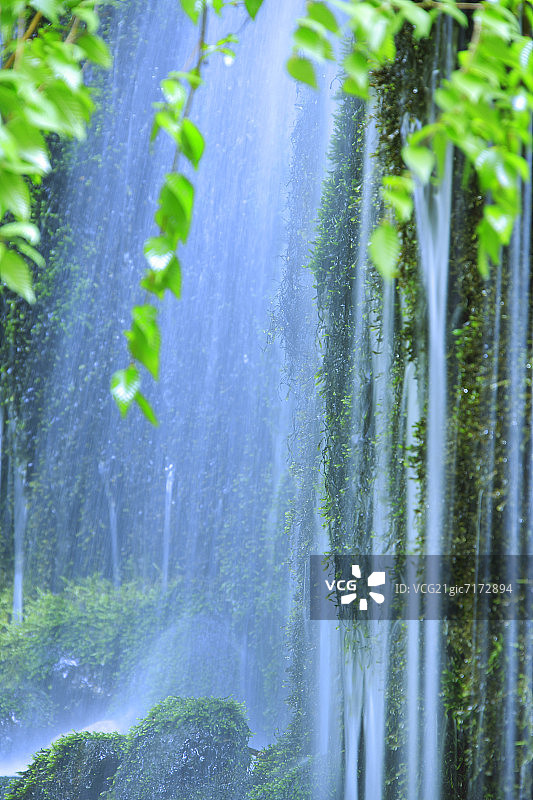 白丝瀑布图片素材