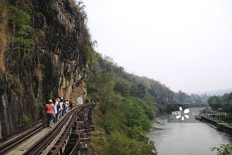 桂河上的南 tok 铁路图片素材