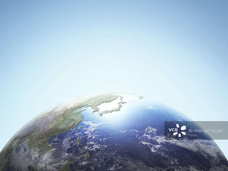 地球电脑图形蓝色背景图片素材