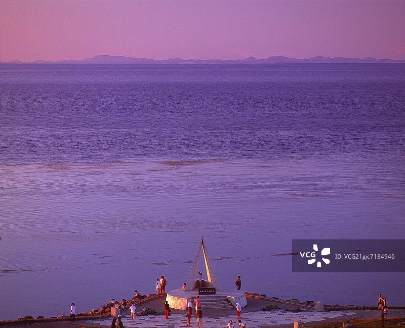 北海道宗谷岬与萨哈林岛图片素材