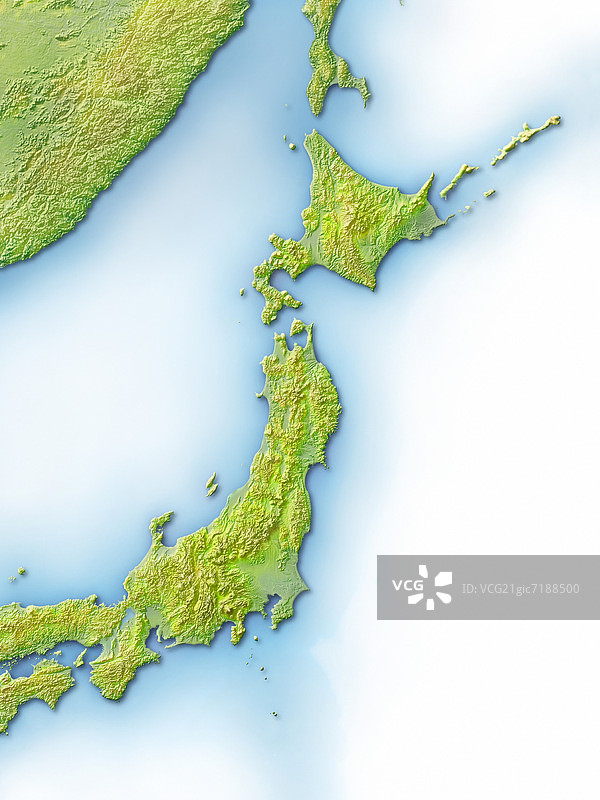 数字生成日本东部地图图片素材