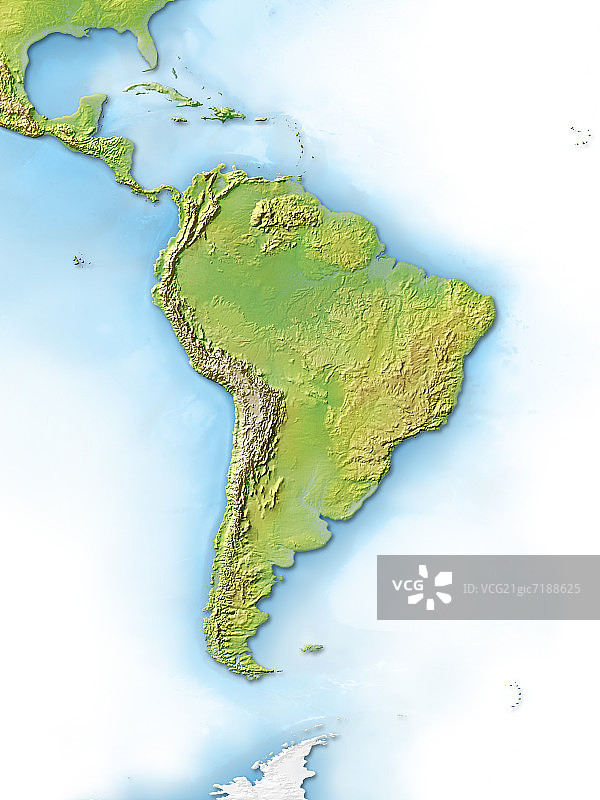 数字生成的南美地图图片素材
