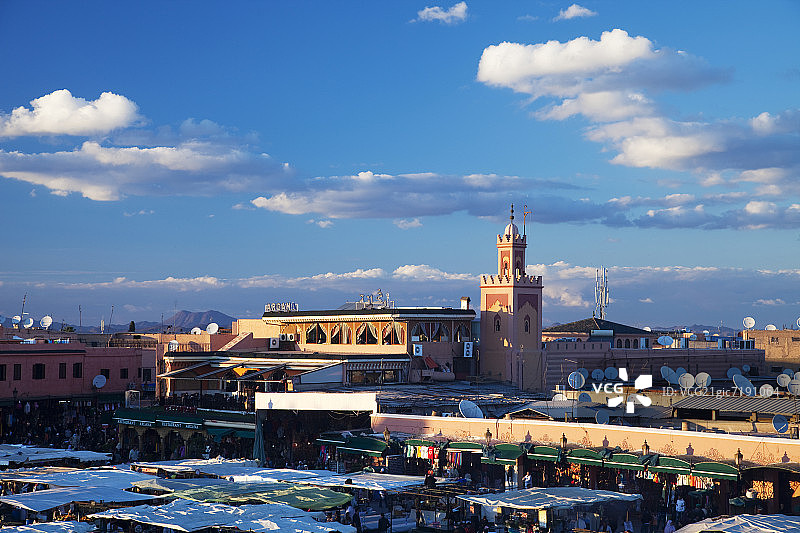 德吉玛广场，马拉喀什，摩洛哥图片素材