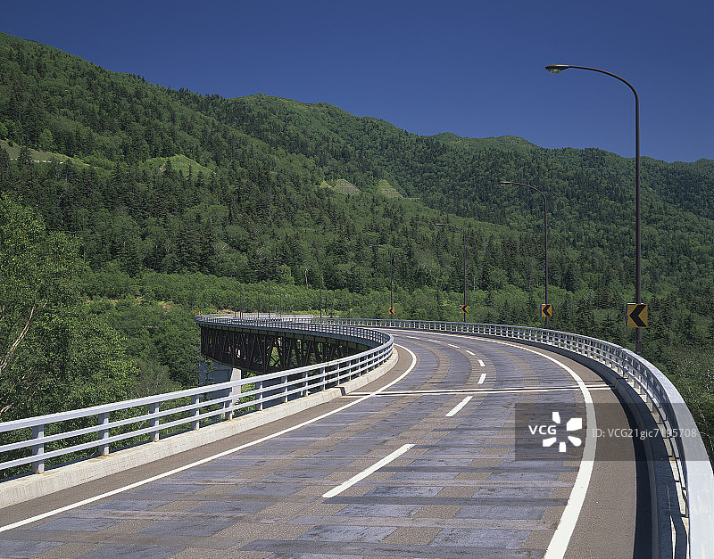 松见大桥，日本北海道上士幌町加藤图片素材