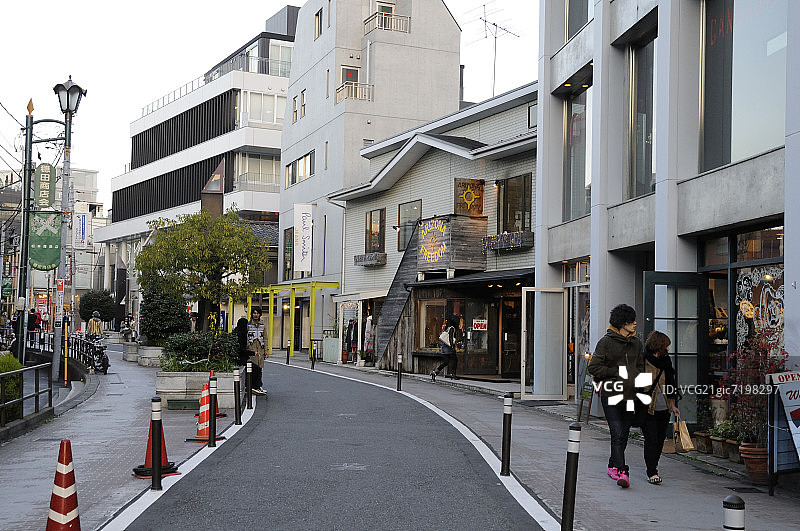 行人购物街图片素材