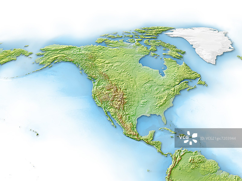 数字生成北美洲地图图片素材