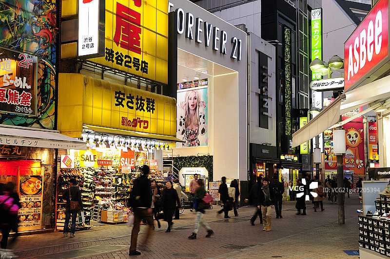 暮色下的涩谷图片素材