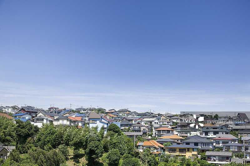 日本本州东京都日野市天际线图片素材