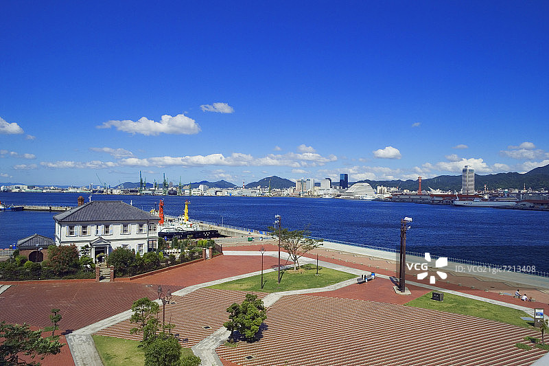 日本兵库县神户市港区异人馆和神户港图片素材