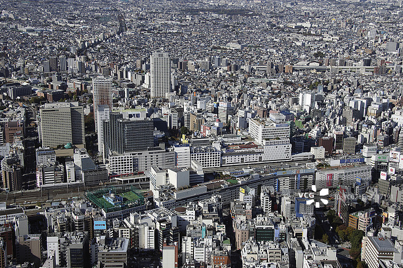 日本本州岛东京丰岛区池袋航拍图片素材
