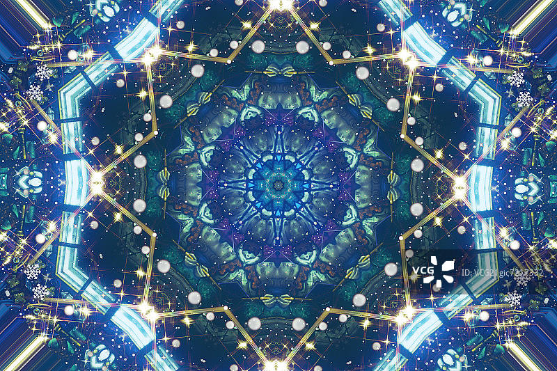 彩色玻璃万花筒图片素材