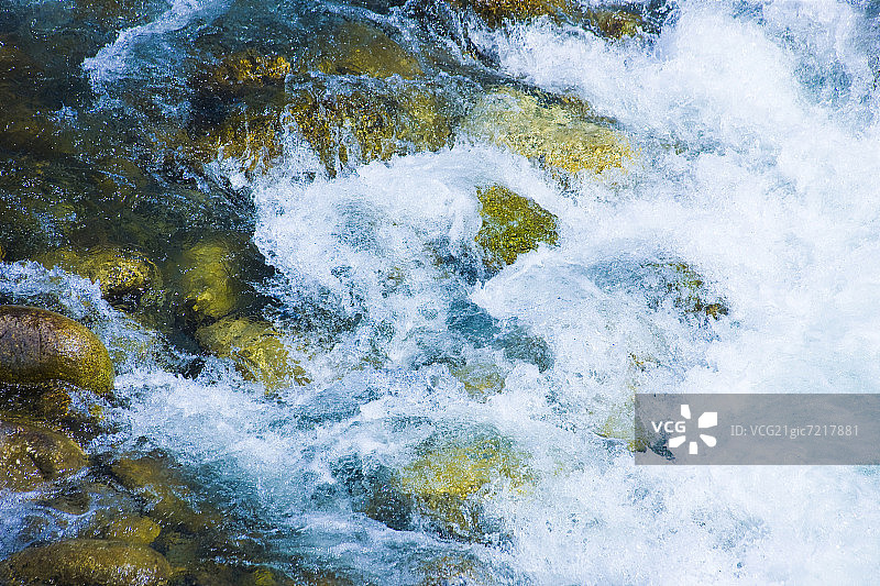 日本长野县大桑村阿寺溪谷图片素材
